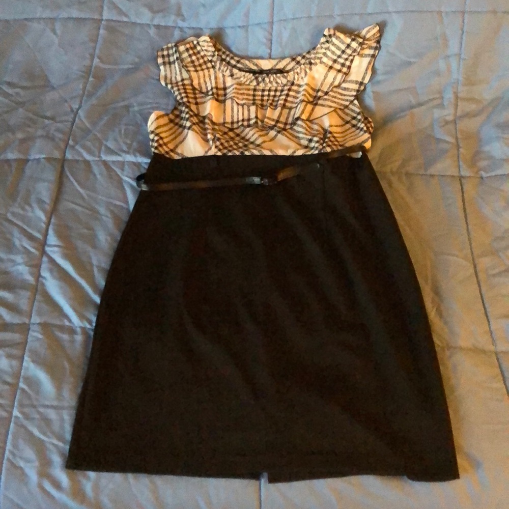 Plaid Dress Black & White